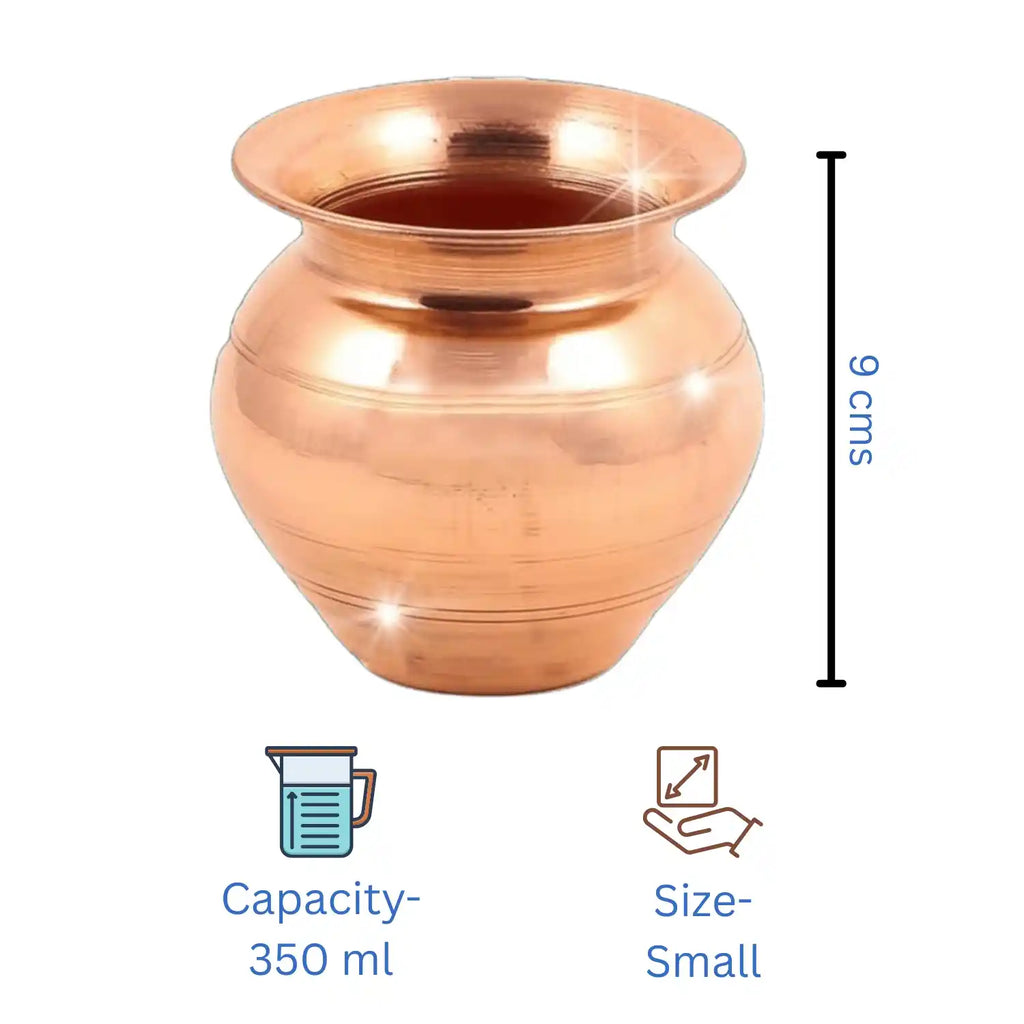 Kitdor Pure Copper Lota for pooja | Copper kalash
