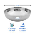 Heavy Bottom Stainless Steel Kadai (Hammered Tasla) without Handle