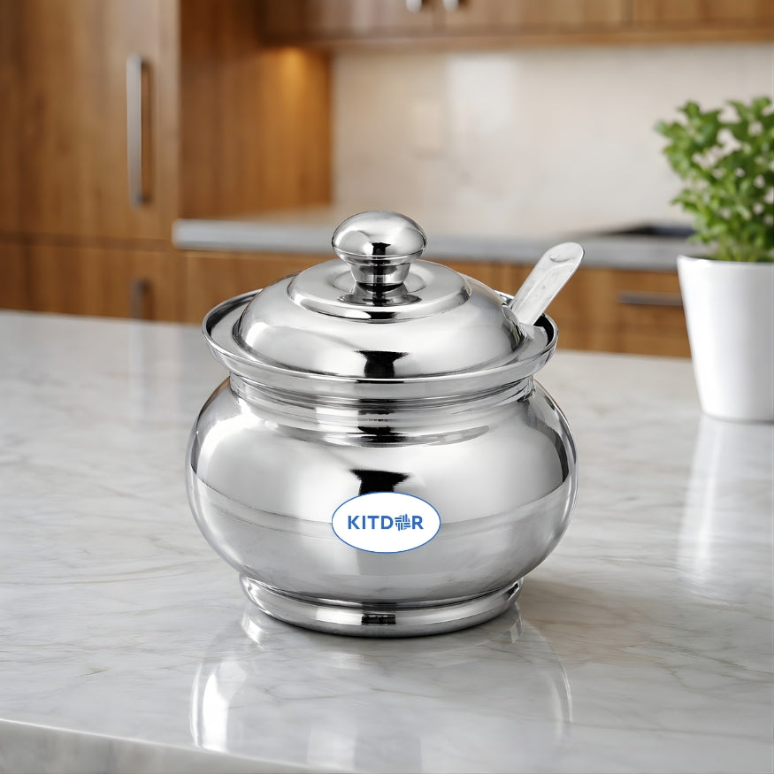 Steel ghee pot