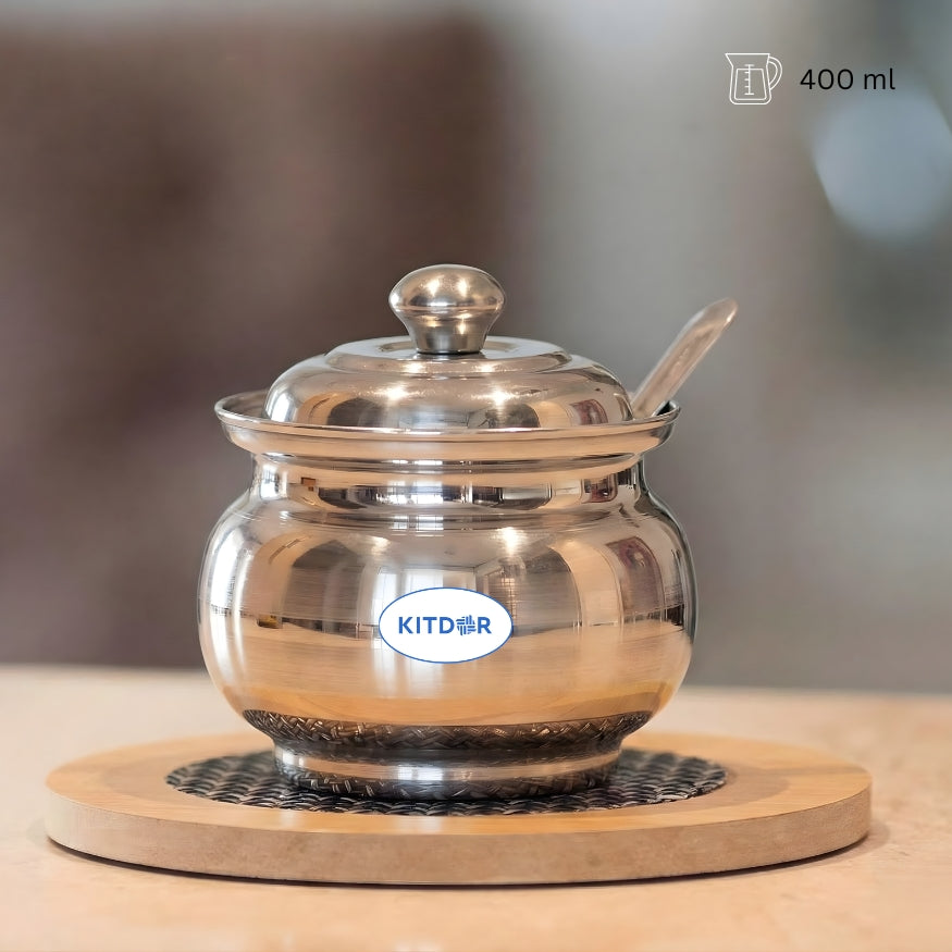 Kitdor Steel Ghee Pot