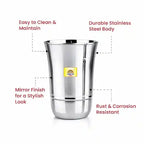 steel glass for drinking water
