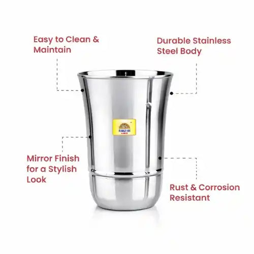 steel glass for drinking water