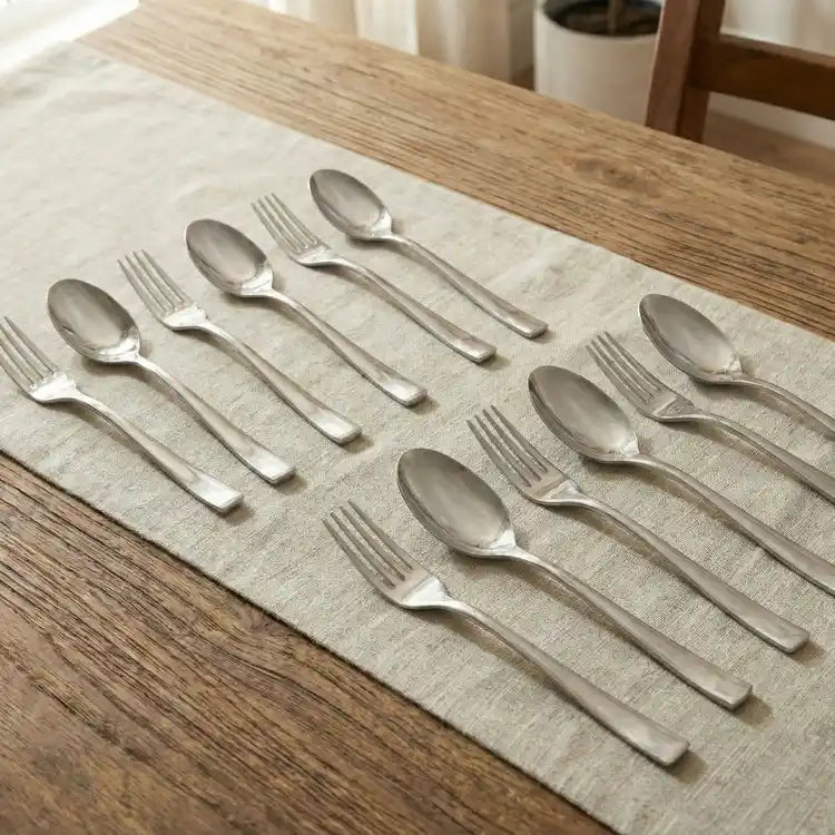 spoon and fork set for dinning table