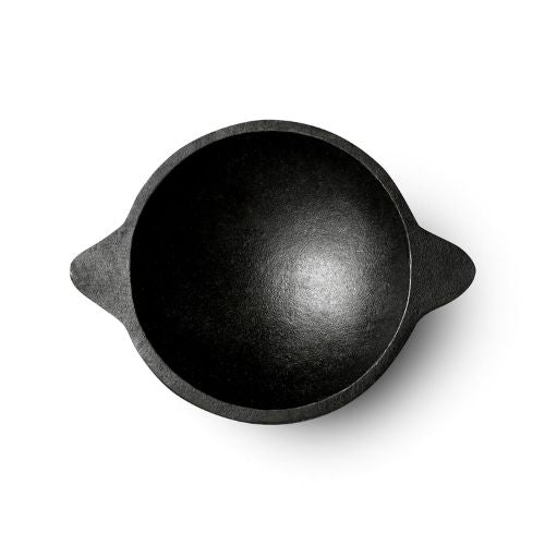 Cook authentic appams with this pre-seasoned cast iron appam pan. Naturally non-stick, heavy-duty, and compatible with gas, induction, and ovens. Perfect crisp edges every time.